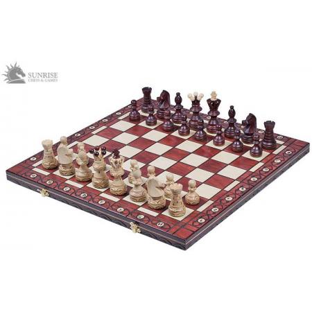 Ambasador-schaakbord met schaakstukken – Schaakspel 55x55cm.