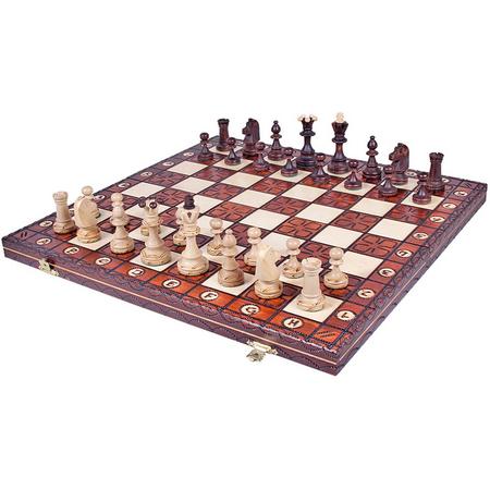 JUNIOR  -Luxe houten schaakbord Schaakspel