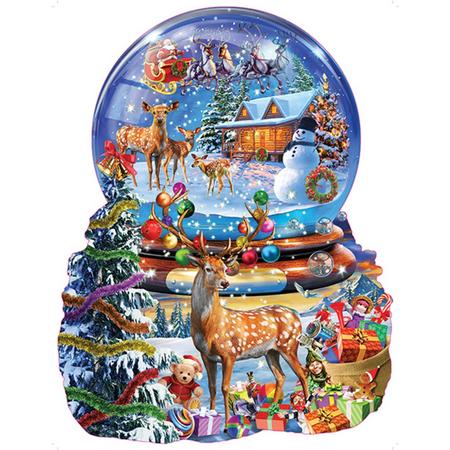 SunsOut shaped legpuzzel Christmas Snow Globe