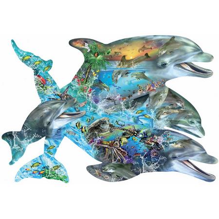 SunsOut shaped legpuzzel Song of the Dolphins