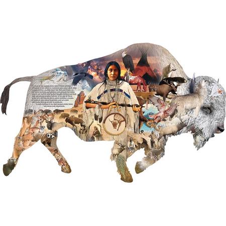 De witte buffel (1000 stukjes, vormpuzzel)