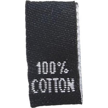 100% Cotton - Kledinglabels - Maatlabels (100 stuks)