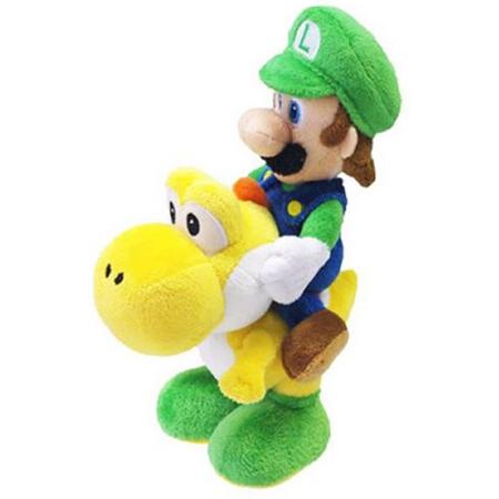 Super Mario Bros Luigi & Yoshi pluche knuffel 22 cm