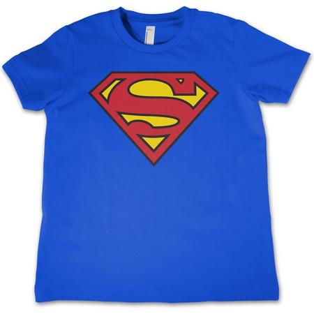 Superman logo t-shirt voor jongens/meisjes - Film/serie merchandise voor kinderen 140 (L 9/11)