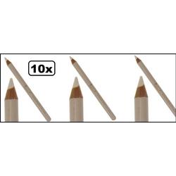10x Dermatographe potloden wit