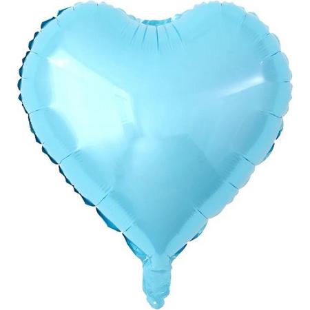 Baby Blauwe Hartje - Ballon - 45 cm - Decoratie - Feest - Ballon - Hartje