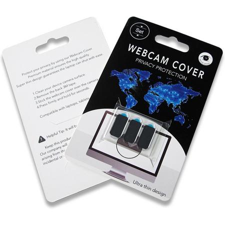 Webcam cover 3 stuks (zwart) privacy protector ultra compact en zeer voordelig! Ook leuk als cadeau, in geschenkverpakking!