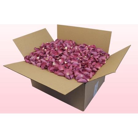 Echte rozenblaadjes - Kleur Donker Roze - 24 liter doos - 100% natuurlijk