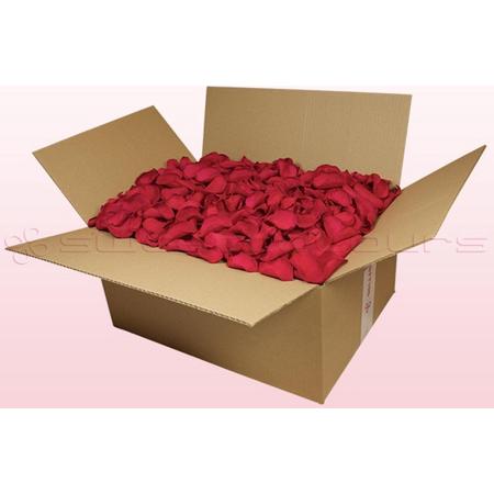 Echte rozenblaadjes - Kleur Kers - 24 liter doos - 100% natuurlijk