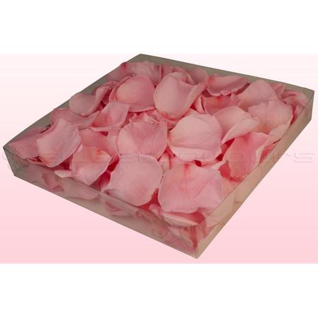 Echte rozenblaadjes - Kleur Lichtroze - 1 liter doos - 100% natuurlijk