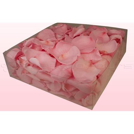 Echte rozenblaadjes - Kleur Lichtroze - 2 liter doos - 100% natuurlijk