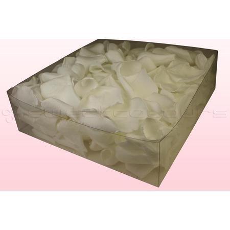 Echte rozenblaadjes - Kleur Wit - 2 liter doos - 100% natuurlijk