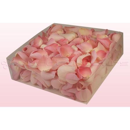Echte rozenblaadjes - Kleur Zacht Roze - 2 liter doos - 100% natuurlijk