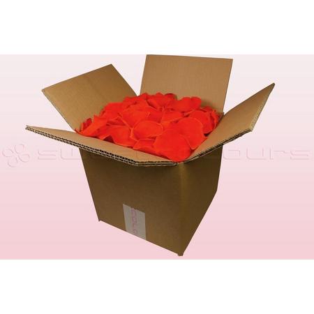 Echte rozenblaadjes Kleur Oranje- 8 liter doos - 100% natuurlijk