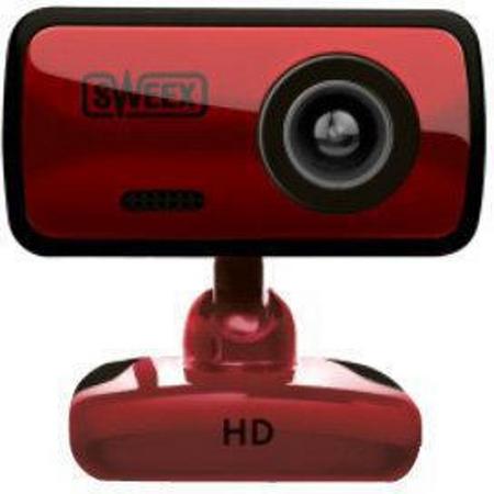 HD Webcam Cherry Red USB 2M UVC Mic Glass Lens