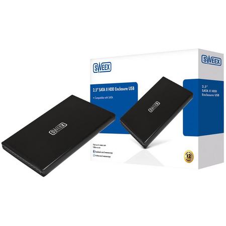 Sweex 2.5 inch SATA II HDD Enclosure USB - Zwart