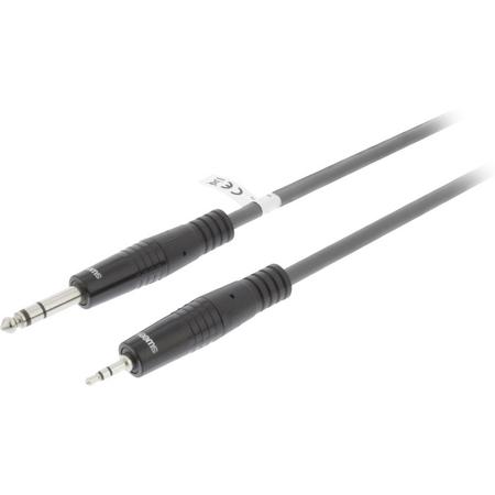 Sweex 6,35mm Jack - 3,5mm Jack stereo audio kabel - 1,5 meter