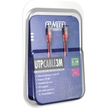 Sweex UTP Cable Cat5E 7.5M Red 7.5m Rood netwerkkabel