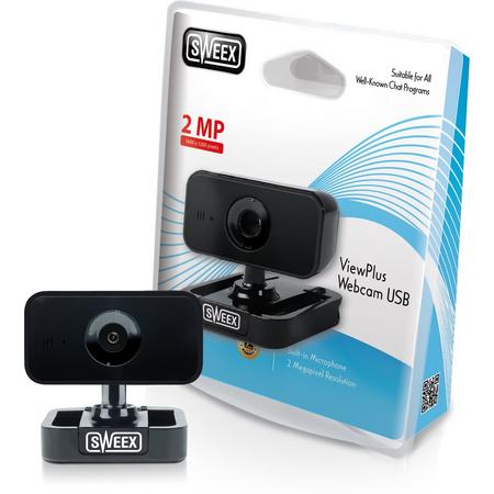 ViewPlus Webcam USB Black. 2 MP. UVC. Built-in Mic