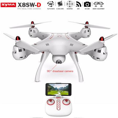 SYMA X8SW-D Quadcopter - HD Live Draaibaar Camera beelden -FPV  DRONE - 2.4GHZ