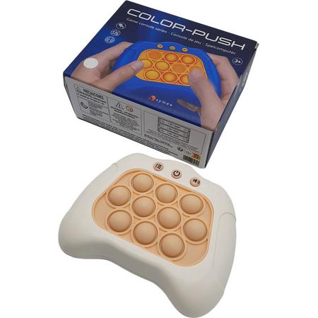 Pop It Fidget Toy Controller - Game - Spel - Stress Speelgoed - Motoriek en Snelheid - Kinderen - Volwassenen (wit)