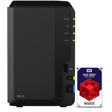 Synology DS218 - NAS -  RED 4TB 2x 2TB