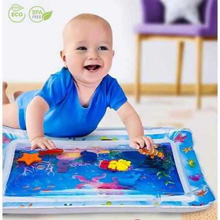 Waterspeelmat - Baby Trainer - Opblaasbaar - Baby shower - Kraamcadeau - Ontwikkeling - Speelkleed - Water speel mat - Tummy time - Speelgoed