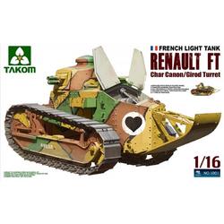 1:16 Takom 1001 French Light Tank Renault FT - Char Canon/Girod Turret Plastic kit