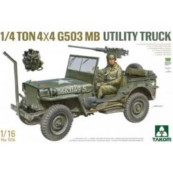 1:16 Takom 1016 1/4 Ton 4×4 G503 MB Utility Truck Plastic kit