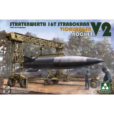 1:35 Takom 2123 Stratenwerth 16T Strabokran Vidalwagen V2 Rocket Plastic kit