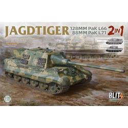 1:35 Takom 8008 Jagdtiger 128 mm Pak L66 & 88mm Pak L71 - 2 in 1 Plastic kit