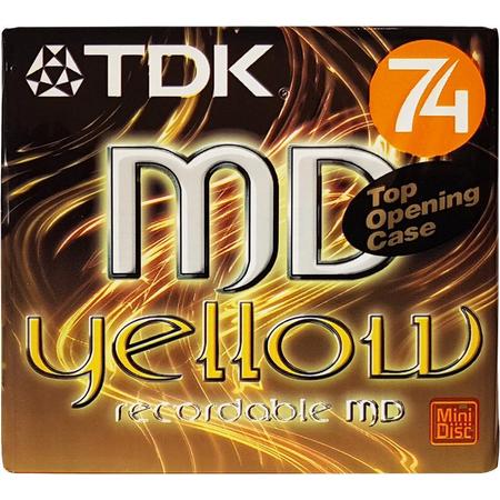 TDK 74 MD Yellow recordable minidisc