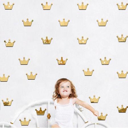 prinses kroon muurstickers-goud