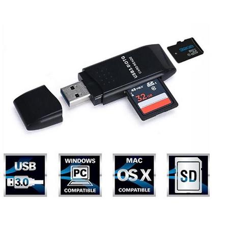 Kaartlezer-Adapter-MINI 5 Gbps -Super- snel- USB 3.0 Micro SD/SDXC TF