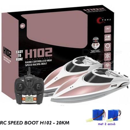 Rc Speed Boot H102 - oplaadbaar - 100m - 20KM/U - 2.4GHz -met extra accu