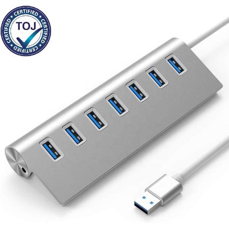 Usb poorten verdeler - 7 usb poorten - USB hub voor laptop / mac / computer
