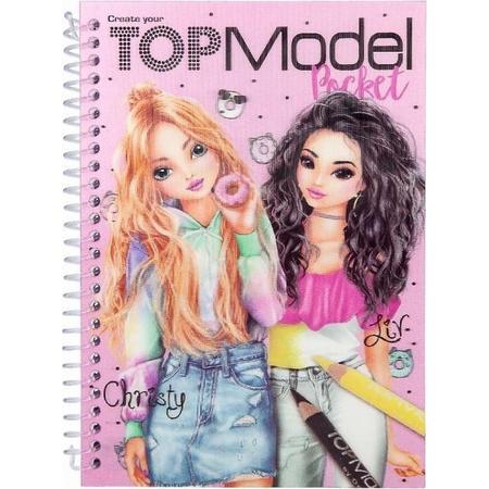 Topmodel Kleurboek Pocket 3d Meisjes 18 Cm Papier Roze