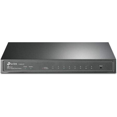 TP-LINK T1500G-8T Managed L2/L3/L4 Gigabit Ethernet (10/100/1000) Power over Ethernet (PoE) Zwart