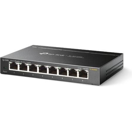 TP-LINK TL-SG108S netwerk-switch Unmanaged L2 Gigabit Ethernet (10/100/1000) Zwart