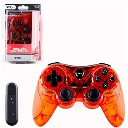 PS3 Wireless Controller Clear Red (TTX Tech)