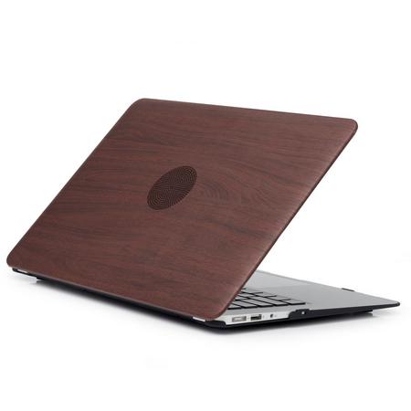 Tablet2you - Apple MacBook Air - hard case - hoes - Houtkleur - Donker eiken - 13.3