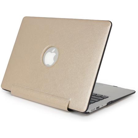 Tablet2you - Apple MacBook Air - hard case - hoes - Zijdelook - Goud - 13.3