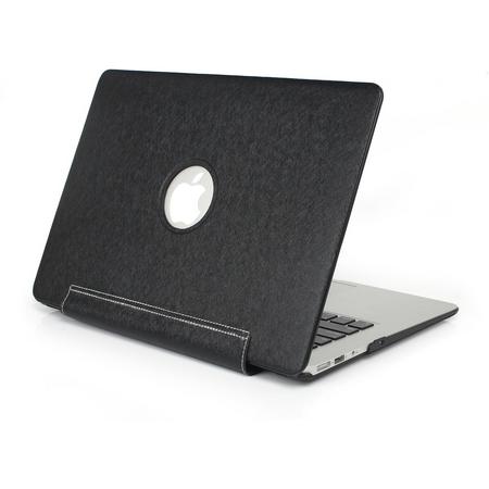 Tablet2you - Apple MacBook Air - hard case - hoes - Zijdelook - Zwart - 13.3