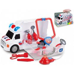 Ambulance Dokterskoffer - Tachan - Speelgoedauto met Doktersspullen - Met Licht en Geluid - 10-Delig - Inclusief Batterijen