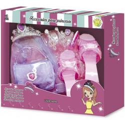 Prinsessen Accessoires Speelgoed - Tachan - Verkleedspullen Prinses - Set met Tas, Schoenen, Kroon en Sieraden