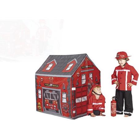 Speeltent Brandweer - Tachan - Brandweerkazerne Tent voor Kinderen - 102 x 95 x 72 cm
