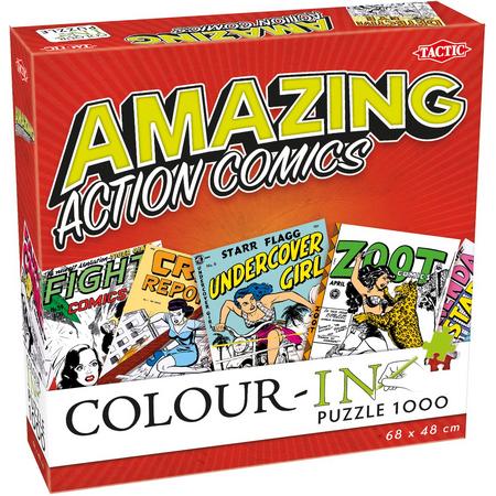 Colour-In Puzzle Amazing Action Comics 1000 stukjes