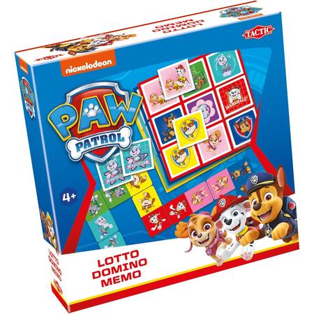Tactic PAW Patrol 3-in-1 : Memo, Lotto, Domino Kaarten bij elkaar zoeken