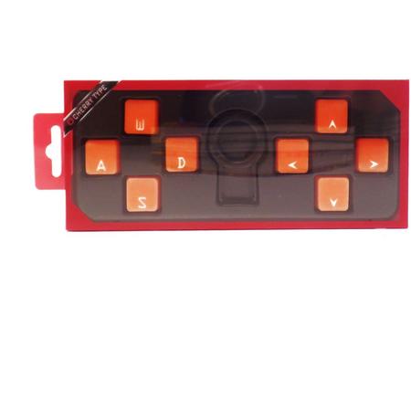 Tai-Hao Keycaps (8 keys) - Octopus Orange Rubber WASD/Arrow Cherry MX Double Shot Keycap Set
