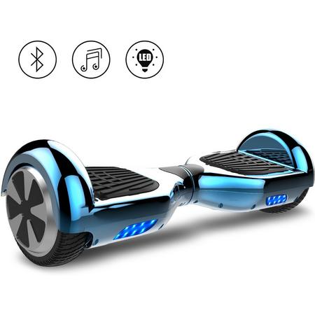 Tailwind Self Balancing Smart Hoverboard Balance Scooter 6.5 inch/ Bluetooth-speakers / LED Verlichting /speciaal ontwerp - Blauw Chroom